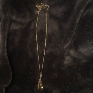 Gold dreamcatcher necklace!